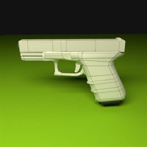 Glock 19 Free Vr Ar Low Poly 3d Model Obj 3ds Fbx Dxf Stl Blend