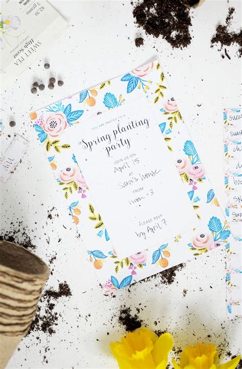 Free Printable Spring Party Invitations