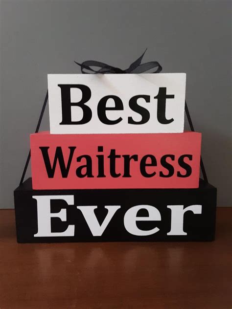 Best Waitress Sign Waitress T Thank You Appreciation Etsy