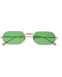 Jacques Marie Mage Devoto Rectangular Frame Acetate And Silver Tone