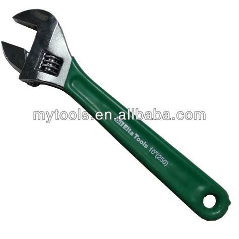 250mm Adjustable Types Of Wrenches With Green Dipped Handle View Types