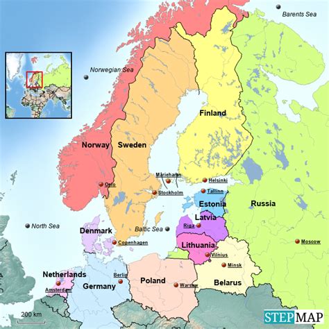 Map Of Northern Europe