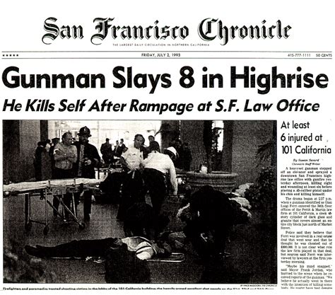 The 101 california street shooting was a mass shooting on july 1, 1993, in san francisco, california. 101 California Street shooting - Wikipedia