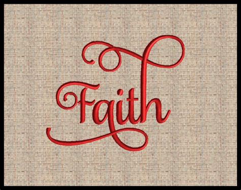 Word Faith Machine Embroidery Design Word Christian Embroidery Etsy