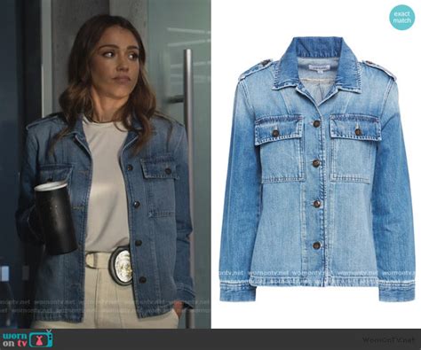Wornontv Nancys Denim Jacket On Las Finest Jessica Alba Clothes