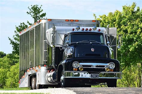 1956 Ford C800 Is The Ultimate High Dollar Classic Car Hauler Video