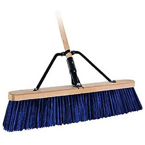 Bon Tool 24 In Stiff Bristle Paver Push Broom With 5 Ft Handle 21 419