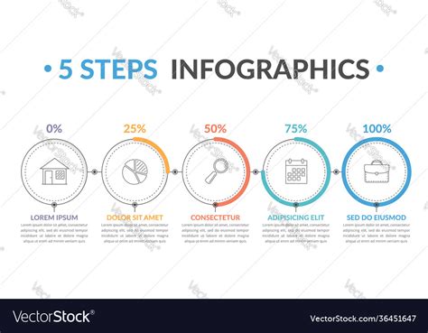 5 Steps Infographics Royalty Free Vector Image