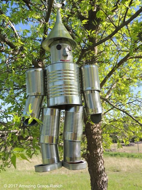 Tin Man Wind Chime Tin Can Crafts Aluminum Can Crafts Diy Wind Chimes