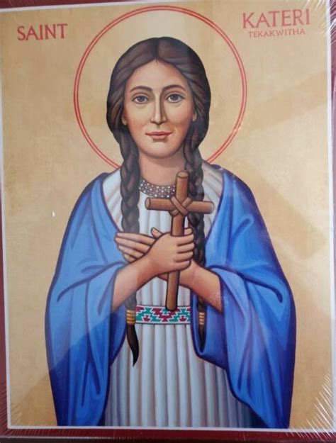 Saint Kateri Tekakwitha Wooden Monastery Icon Ebay