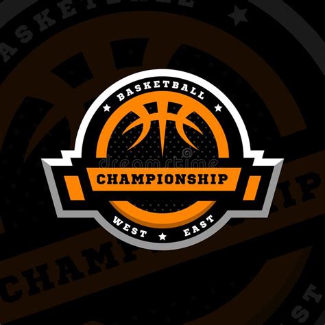 Basketball Championship Logo Design Vector Stock Illustration