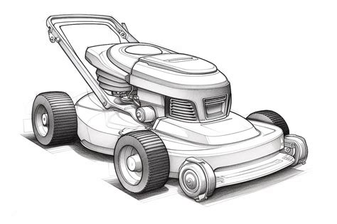 How To Draw A Lawn Mower Yonderoo