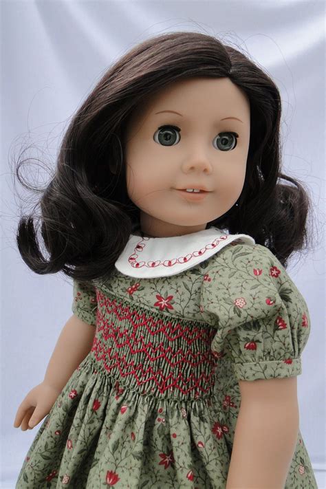 hand smocked christmas dress for the american girl doll doll clothes american girl american