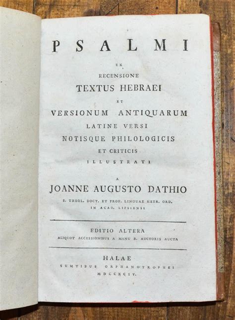 Psalmi Ex Recensione Textus Hebraei Et Versionum Antiquarum Latine