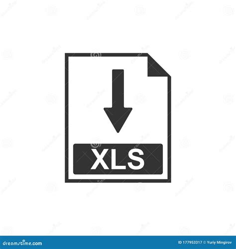 Xls File Document Icon Download Xls Button Icon Isolated Stock Vector