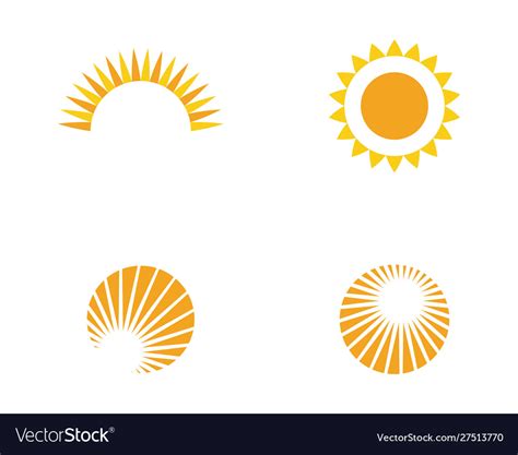 Sun Logo Template Design Royalty Free Vector Image
