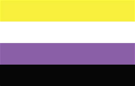 Non Binary Flag / COTO - Non-Binary Gender: Where the Mood May Take You. - Colors are yellow 