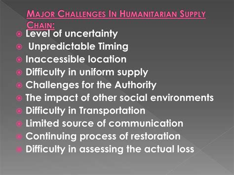 Ppt Role Of Humanitarian Supply Chain Management In Various Disaster