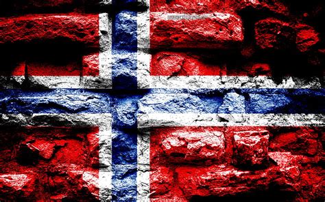 1920x1080px 1080p Free Download Norway Flag Grunge Brick Texture