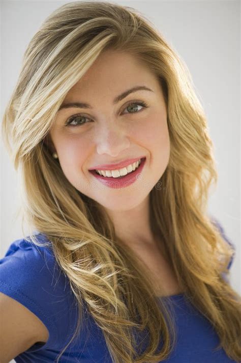 Portrait Of Beautiful Blonde Female Stock Image Image Of Happy