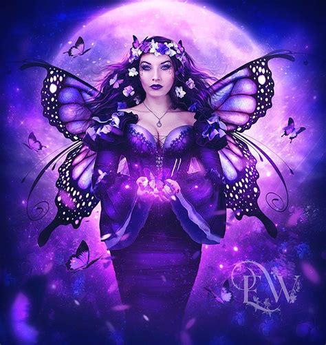 Beautiful Gothic Purple Fairy Art Print Fairy Art Fairy