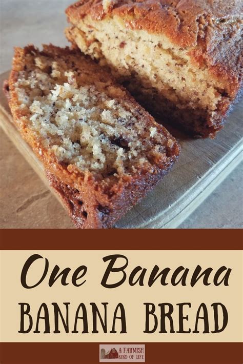 Banana Bread With One Banana Recipe One Banana Banana Bread Banana Bread Cake Make