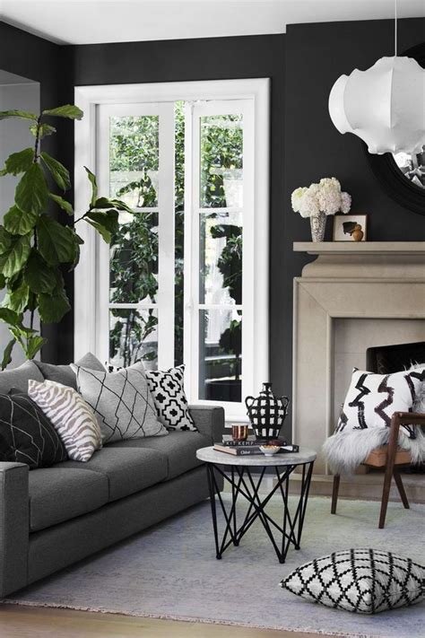 42+ Dark Grey Couch Living Room Colour Schemes Paint ...