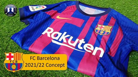Nike Fc Barcelona 202122 Concept Home Kit Unboxing Try On Youtube