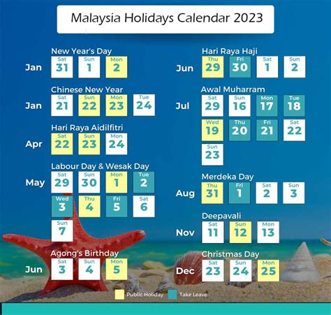 2023 Malaysia Public Holiday Seg