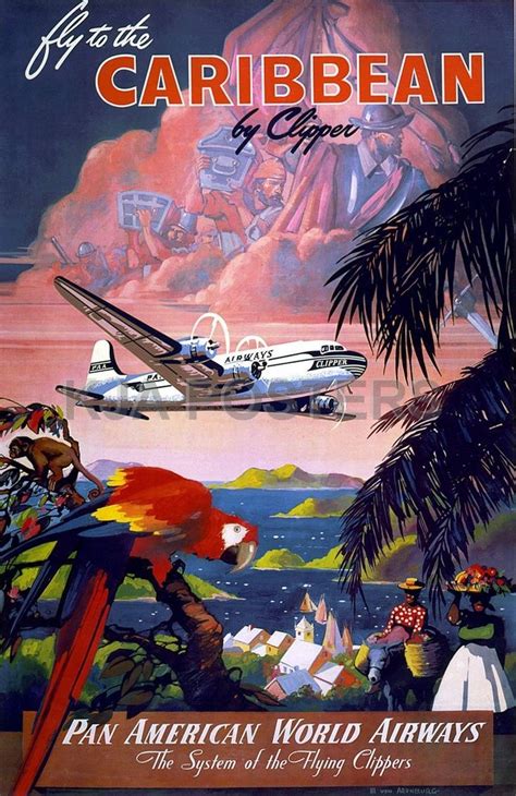 Vintage Travel Posters Vintage Airline Posters Retro Travel Poster