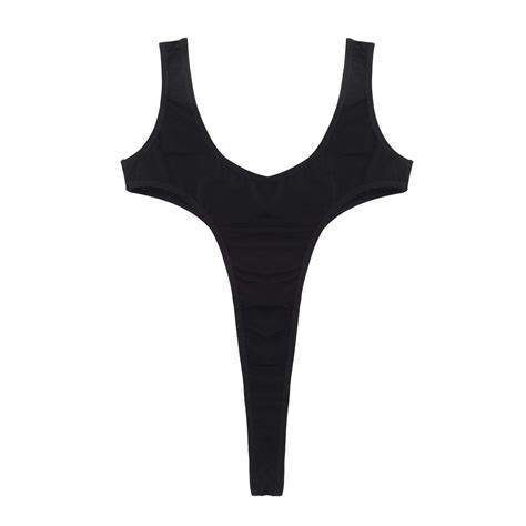 Buy Womens Sheer Mesh See Through Lingerie High Cut Thong Bodysuit Leotard Nightwear Online At
