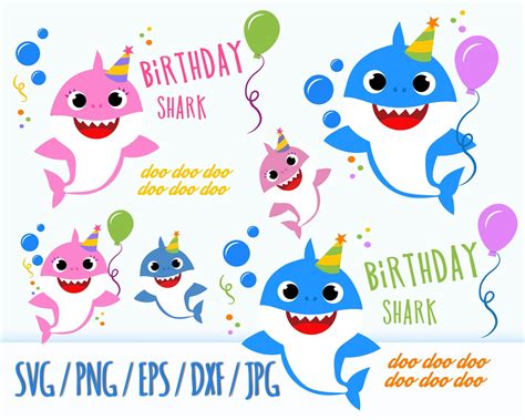 Birthday Svg Birthday Boy Svg Baby Shark Kids Svg Birthday Svg Etsy