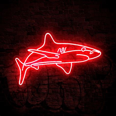 Shark Led Neon Sign Wall Decor Neon For Home Neon For Etsy
