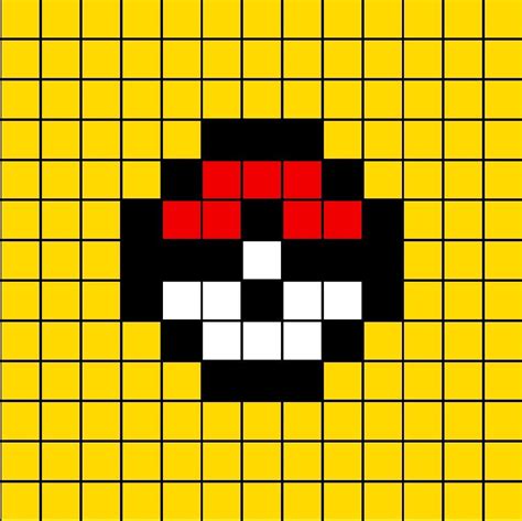 A Small Pixel Art Template Of The Red And White Pokémon Ball Seed Bead
