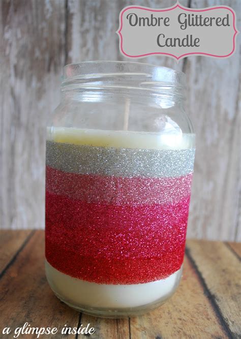 A Glimpse Inside Ombre Glittered Candle Tutorial