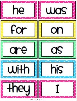 These words make a perfect place for kids to start learning to read and write sight words. Fry Sight Words / Word Wall Cards in Bright Colors {300 Words} | TpT