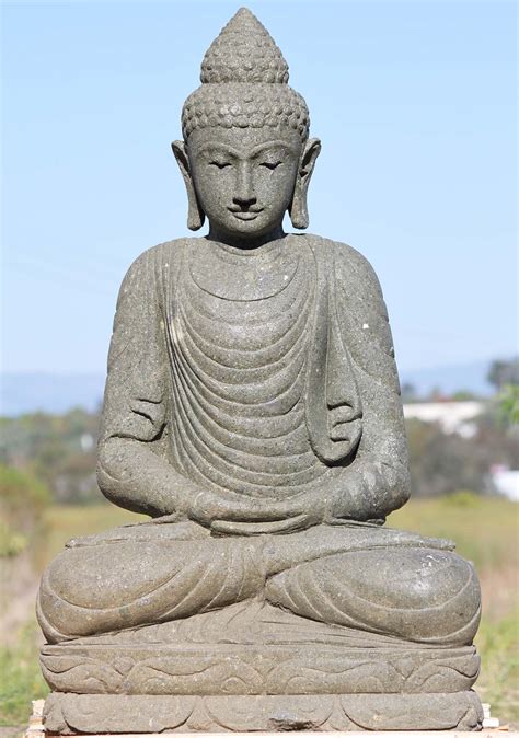 Sold Stone Meditating Garden Buddha Statue 36 102ls402 Hindu Gods