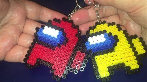 Llaveros Among Us De Hama Beads Tutorial Youtube