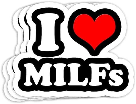 I Love Milfs Mother S Day Funny I Heart Milfs Husband Joke T Decorations 4x3