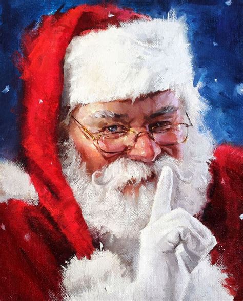 Santa Claus Portrait Classic Christmas Art