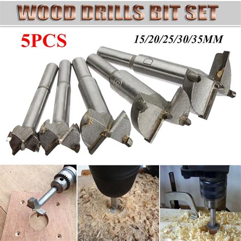 5pcs set 16 35mm woodworking core drill bit 0 63 1 38 inch cemented carbide alloy woodworking