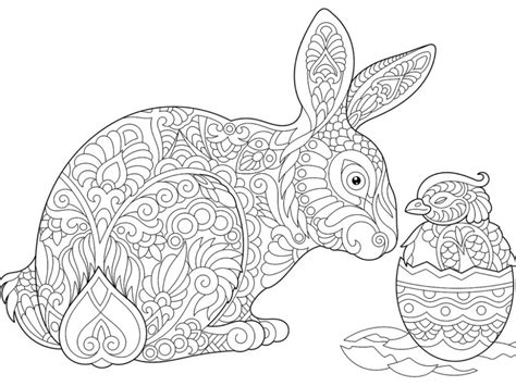 Kleurplaten voor Pasen met gratis printables! Voor jong & oud Bunny