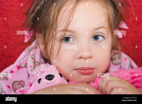 4 Years Old Girl In Pink Pyjama Stock Photo Alamy
