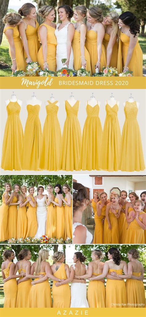 Marigold And Gold Bridesmaid Dresses Starting At 79丨azazie Yellow