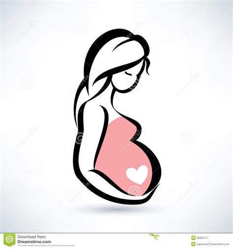pregnant silhouette with a heart in the belly silhueta grávida imagens dia das mães desenhos