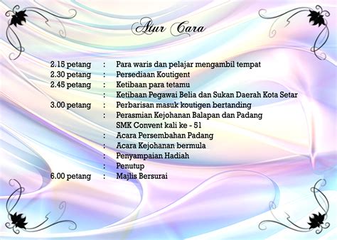 Jemputan perasmi (pegawai kanan kerajaan, negeri, universiti) ii. Awin Design: Kad Jemputan Majlis Kejohanan Balapan ...