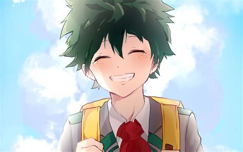 My Hero Academia Hd Izuku Midoriya School Uniform Smile Green Hair