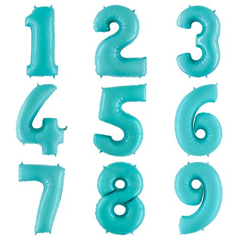 Pastel Blue Number Balloons Helium Letter And Number Balloons Giant