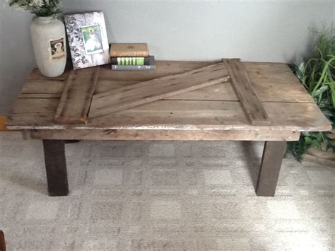 60 l antique door coffee table one of a kind recycled solid woods rustic. Barn Door Coffee Table