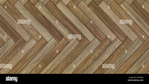 Seamless Wood Parquet Texture Horizontal Herringbone Brown Stock Photo